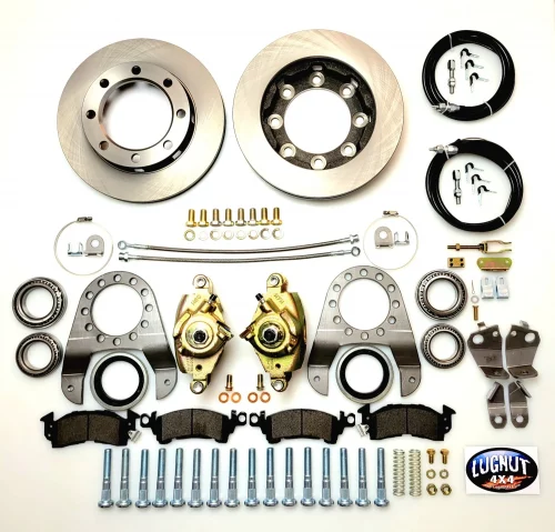 14-bolt Premium full float disc brake conversion kit with drums behind hubs