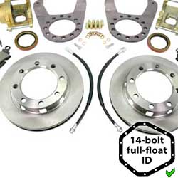 14-Bolt Full-Float Disc Brake Kits: Cab & Chassis Hubs on SRW Axle