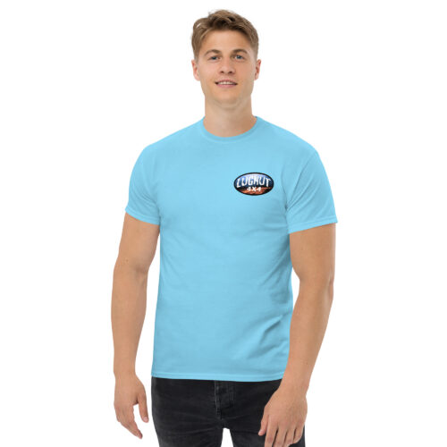 Sky blue tshirt with Lugnut4x4 logo