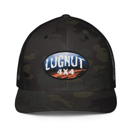 Black Cammo Trucker Hat with Lugnut4x4 image