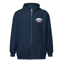 Navy Blue full zip up hoodie with Lugnut4x4 logo